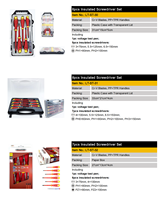 Jeu de 8 tournevis isolés pour électricien, testeur de tension 1000V, OEM pour réparation électrique avec étui de transport, haute qualité