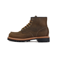 Bottes Rétro Homme en Cuir Véritable de Haute Qualité, Montantes à Lacets, Bout Carré, Style Workwear, Hiver-Été, Vente Chaude