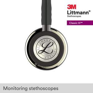 Оригинальный 3M <span class=keywords><strong>Littmann</strong></span> классический III стетоскоп, Шампанский карат, черная трубка, 27 дюймов, 5861 - Product Image 3