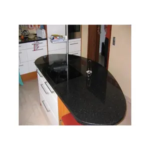 Encimeras de granito precortadas de estrella negra galaxy kitchen island top