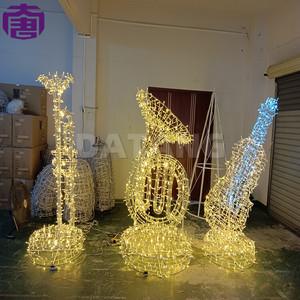 ไฟคริสต์มาสรูปทรงเครื่องดนตรี LED พร้อมดนตรีสำหรับตกแต่งงานแต่งงาน - Product Image 3