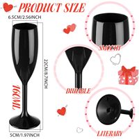 Flûtes à champagne en vrac, gobelets en acrylique de 6 oz, verres à vin, toast, boisson, plastique incassable, tasses à champagne à pied haut, gobelet