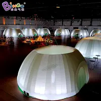 Büyük 7x7x2.6m Led şişme fuar çadırı hiçbir çatı ile Panorama Dome kapalı ticari kullanım