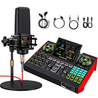 Kit de microphone pour podcast avec support, microphone à condensateur pour smartphones - Connecteur filaire 3,5 mm, microphone Rayco G10 pour la diffusion