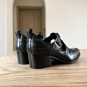 Sandalias de Cuero Genuino para Hombre, Diseño Original, Transpirables, Tejidas, Estilo Romano, Punta Cerrada, Tacón Alto - Product Image 2