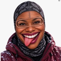 Masque de ski réaliste et amusant au design créatif transfrontalier en Spandex/Polyester, unisexe, pour les loisirs et les voyages