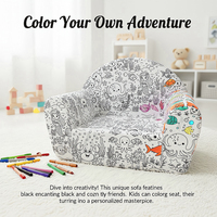 Fauteuil/Canapé DIY pour Enfants en Tissu Doux Rembourré de Mousse, Lavable et Amovible, Idéal pour l'École, le Salon et l'Intérieur