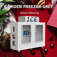 Congélateur de présentation de glace en sacs Soardragon DC-420 à LED, double refroidissement (ventilateur direct), 1 porte, automatique mécanique/électronique