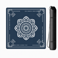 Tapis de Mahjong américain à points carrés en caoutchouc naturel antidérapant et silencieux avec impression de la disposition officielle du jeu