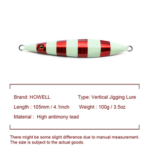 HOWELL-Leurre à tête verticale pour bateau, appât artificiel dur, avec vitesse OEM, <span class=keywords><strong>Speedo</strong></span>, Plomo Plantilla, 100g - Product Image 2