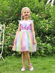 Venta al por mayor disfraces de unicornio Halloween carnaval Navidad Cosplay niña princesa vestido boda fiesta <span class=keywords><strong>cumpleaños</strong></span> Arco Iris tutú vestidos - Product Image 2