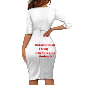 Abbigliamento Dropshipping donna estate personalizzato abito attillato da donna stampa on Demand elegante abito da sera Sexy donna alla moda abito da sera - Product Image 2