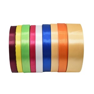 Pita Satin Gulungan Besar Hanfan Satu Sisi, Logo Dapat Disesuaikan, Pita Kemasan Kotak Hadiah Buatan Tangan, Pita Bunga Pernikahan Natal - Product Image 1