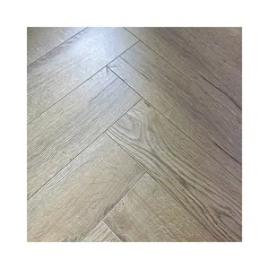 Fornecedor de piso laminado adiciona textura durável piso laminado em espinha de peixe
