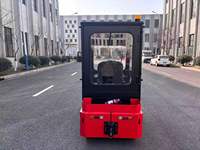 Tracteur de remorquage à batterie au lithium avec cabine fermée, pour intérieur et extérieur