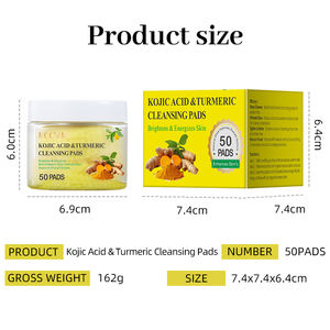 मयम निजी लेबल फेस क्लीनिंग पैड, डिस्पोजेबल कॉटन फेशियल कोजिक एसिड और हल्दी एक्सफोलिटिंग क्लीनिंग पैड - Product Image 6