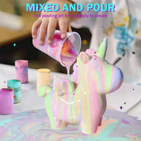 DIY figur cat cairan beruang Resin putih embrio Graffiti mainan kustomisasi bunga Natal celengan
