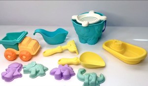 MILI-Ensemble de seaux <span class=keywords><strong>à</strong></span> lion pour jouets de plage, jouets de <span class=keywords><strong>sable</strong></span> pour tout-petits, <span class=keywords><strong>bac</strong></span> <span class=keywords><strong>à</strong></span> <span class=keywords><strong>sable</strong></span> en plastique de sécurité souple avec kit d'animaux dinosaures pour enfants - Product Image 3