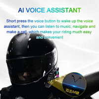 Casque de moto 6.0 avec interphone bidirectionnel pour 2 personnes, éclairage RGB, connexion tierce partie, IP56, 15H d'autonomie
