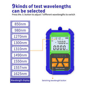 Testeur de câble à fibre optique KaiTeng G5 <span class=keywords><strong>Mini</strong></span> Optical Power Meter FTTX avec connecteurs SC/FC/ST, alimenté par piles AA - Product Image 6