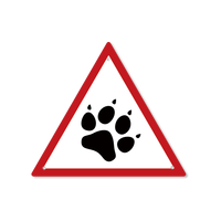 Conception personnalisée de haute qualité impression UV triangle étain plaque métal animaux signe pour la décoration murale