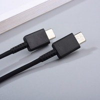 Kabel Pengisian Cepat EP-DN980BBE Tembaga Murni USB-C ke Type-C 3A untuk Penggunaan Komputer & Printer S22/S21