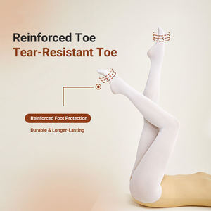 महिलाओं और लड़कियों 60 डी परिवर्तनीय बैले पैंटीहोज थोक कस्टम सफेद नायलॉन गैर-स्नाग उच्च खिंचाव लुभावनी नृत्य - Product Image 4