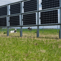 Système de montage au sol photovoltaïque en acier galvanisé à chaud pour clôture solaire bifaciale verticale pour terres agricoles