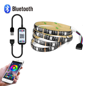 Bande <span class=keywords><strong>LED</strong></span> RGB intelligente sans fil 5M avec application, télécommande, DC 5V <span class=keywords><strong>USB</strong></span>, rétroéclairage <span class=keywords><strong>TV</strong></span>, <span class=keywords><strong>ruban</strong></span> <span class=keywords><strong>LED</strong></span> flexible 5050 SMD - Product Image 6