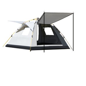 Tente à ouverture automatique rapide 2 en 1 pour 3-4 personnes, pour extérieur, plage, forêt, camping, quatre saisons, résistante à l'eau - Product Image 2