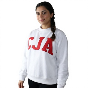 เสื้อฮู้ด CJA WHITE รุ่นพรีเมียมสำหรับผู้หญิง คอเต่า ผ้าฟลีซหนานุ่ม 140 กรัม ผ้าฝ้าย ใส่สบาย สไตล์ลำลอง รับสกรีนโลโก้ รับผลิตแบบ OEM ODM - Product Image 1