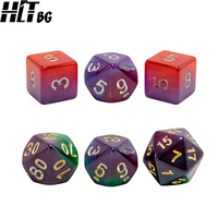 Ensemble de dés DND 7 pièces, dés polyédriques en acrylique, dés de jeu de rôle 16 mm, fournisseur en gros