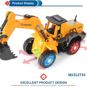 1:18 elettrico universale leggero <span class=keywords><strong>e</strong></span> musicale bulldozer <span class=keywords><strong>camion</strong></span> di plastica veicolo per bambini macchinine elettriche - Product Image 2