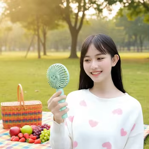Wholesale Rechargeable Handheld Fans Portable Stand Mini Fans with Phone <strong>Holder</strong> Personal <strong>Handy</strong> Fans for Students Office Outdoor - Product Image 2