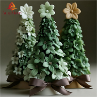 Ensemble de 4 bougies décoratives pour arbre de Noël, mini bougies parfumées pour la cheminée, décoration de la maison, fournitures de fêtes
