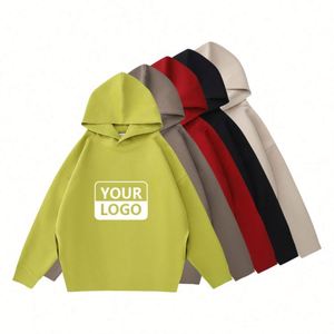 Sweat à capuche personnalisé avec broderie et impression en relief pour hommes, en tissu French Terry, coupe ample, sweats à capuche et sweat-shirts pour hommes - Product Image 1