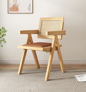 Silla <span class=keywords><strong>de</strong></span> Comedor Moderna <span class=keywords><strong>de</strong></span> Madera Maciza y Cuero, Venta al Por Mayor <span class=keywords><strong>de</strong></span> Fábrica, para Cocina, Hogar, Estudio, Cafetería y Sala <span class=keywords><strong>de</strong></span> Estar - Product Image 3