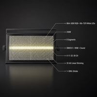 Projecteur Stroboscopique 960 LED 8+8 Segments DMX512 RGBW pour Scène, Effet Chase Wash, DJ, Fête, Concert, Disco, 240W, Dimmable, Universel