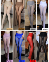 Haut de contrôle pour femmes huileux brillant brillant bas épaisseur bas collants Ultra chatoyant Stretch Plus collants à pieds 8D