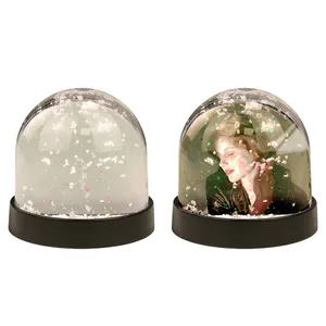 给家人朋友复活节礼物DIY工艺品透明塑料迷你雪球带基础升华照片雪球