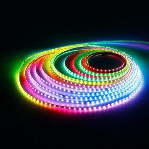 Vente en gros de bande LED flexible programmable intégrée, ultra-fine, étanche IP67, 2700K, 30/60/144 LED/m, 10 mm, USB RGB - Product Image 1
