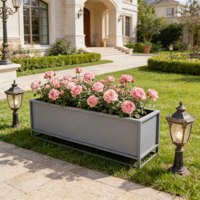 Jardinière sur pied en métal thermolaqué, grande taille, personnalisable, minimaliste, simple, écologique et durable, pour la maison, le jardin, l'hôtel et le commerce