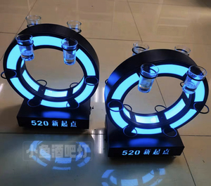 2025 New Arrival biểu tượng tùy chỉnh vòng kim loại có thể sạc lại thép không gỉ Led Shot Khay kính - Product Image 4