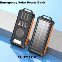 Nouvelle banque d'alimentation solaire étanche 2025, 10000 mAh, écran LED, chargeur de téléphone portable portable de voyage