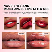 Marque privée Finition très brillante Huile pour les lèvres teintée nourrissante et hydratante transparente Huile pour les lèvres repulpante hydratante personnalisée