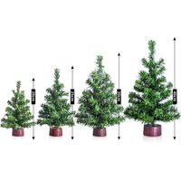 Ganglong 20/25/30/40cm Niedlicher Mini Grüner Künstlicher Weihnachtsbaum für Schreibtisch Geschenke Festliche Partydekorationen Zuhause Neu