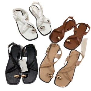 Nouvelles Sandales Tendance Été 2025 pour Femme, ZA, Style Plat à Anneau d'Orteil, Bride Fine et Boucle Combinée, Semelle en <span class=keywords><strong>TPR</strong></span> Original - Product Image 6