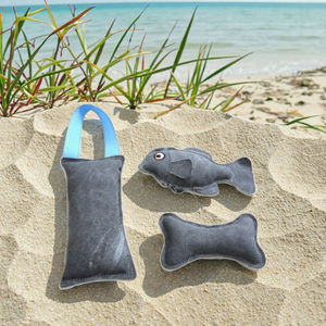 Jouets à tirer en forme d'arête de poisson JJT en gros, jouets en cuir microfibre rembourrés, jouets à mâcher durables, jouets interactifs pour chiens, jouets animés - Product Image 1