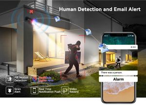 Techage-cámara <span class=keywords><strong>de</strong></span> seguridad <span class=keywords><strong>de</strong></span> detección humana para exteriores, videocámara <span class=keywords><strong>de</strong></span> vigilancia POE con visión nocturna a <span class=keywords><strong>Color</strong></span>, 8MP, 4K, H.265 - Product Image 2