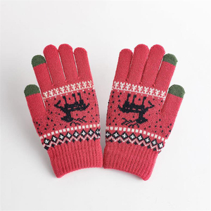 Wholesale Women Gloves Winter Knitted Warm Touch Screen Gloves Windproof Full Fingers - Product Image 4